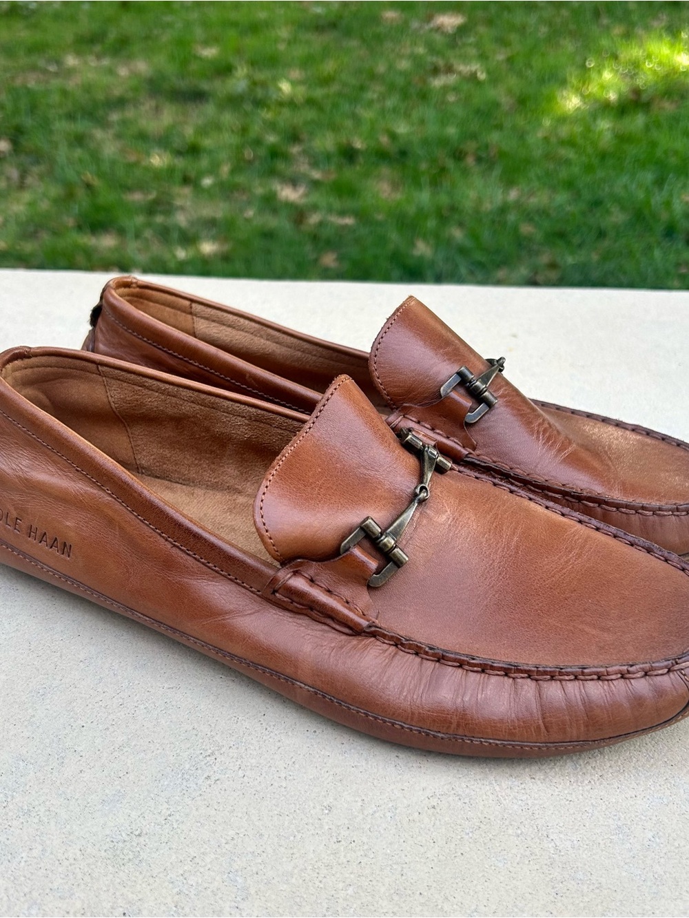Cole Haan Men's Sz 9 M Wyatt Bit Driver C35784 Brown Loafer Shoes Slip On